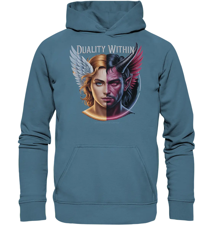 Dualität in uns – Engel & Dämon im Gleichgewicht ???????? - Basic Unisex Hoodie - Bright Lights Arts