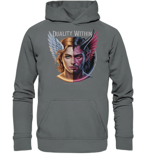 Dualität in uns – Engel & Dämon im Gleichgewicht ???????? - Basic Unisex Hoodie - Bright Lights Arts