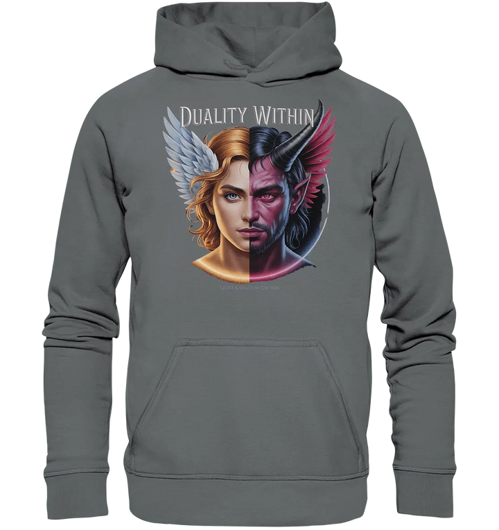 Dualität in uns – Engel & Dämon im Gleichgewicht ???????? - Basic Unisex Hoodie - Bright Lights Arts