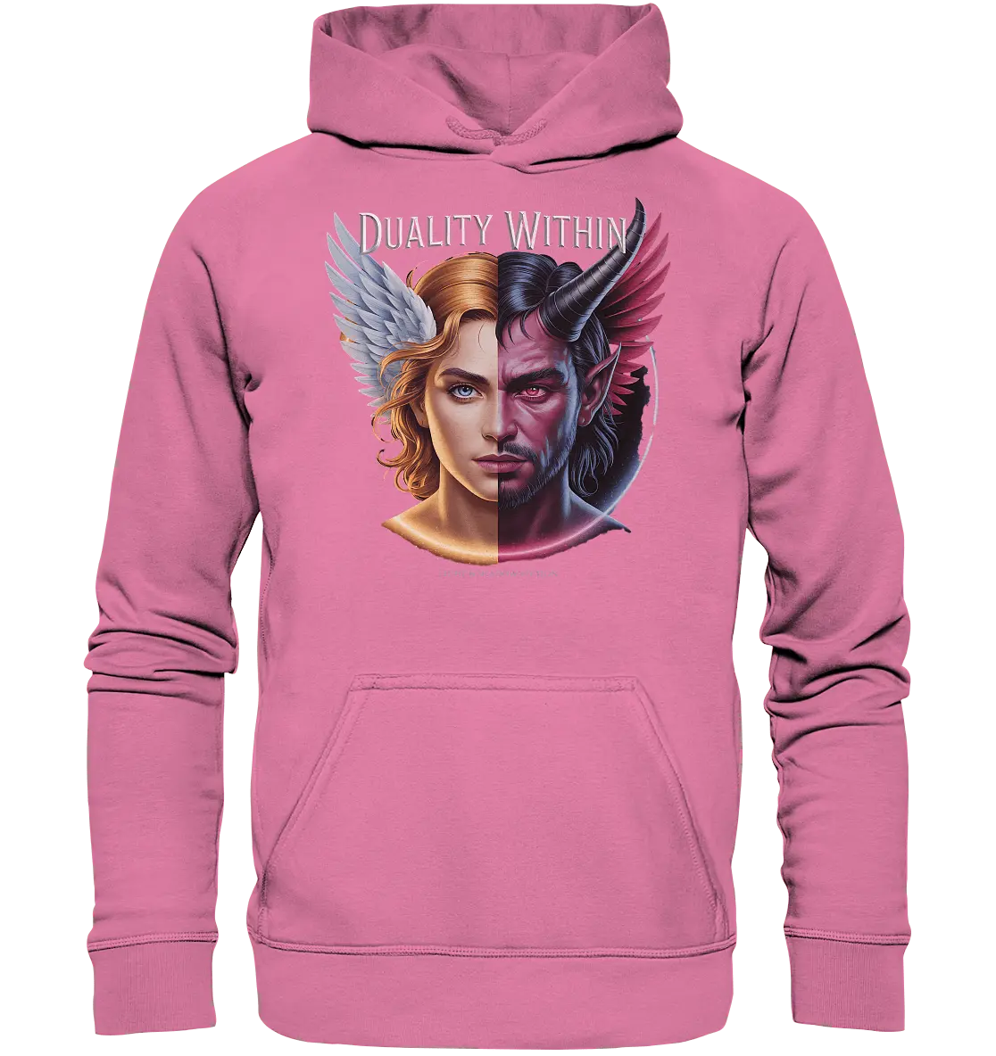 Dualität in uns – Engel & Dämon im Gleichgewicht ???????? - Basic Unisex Hoodie - Bright Lights Arts