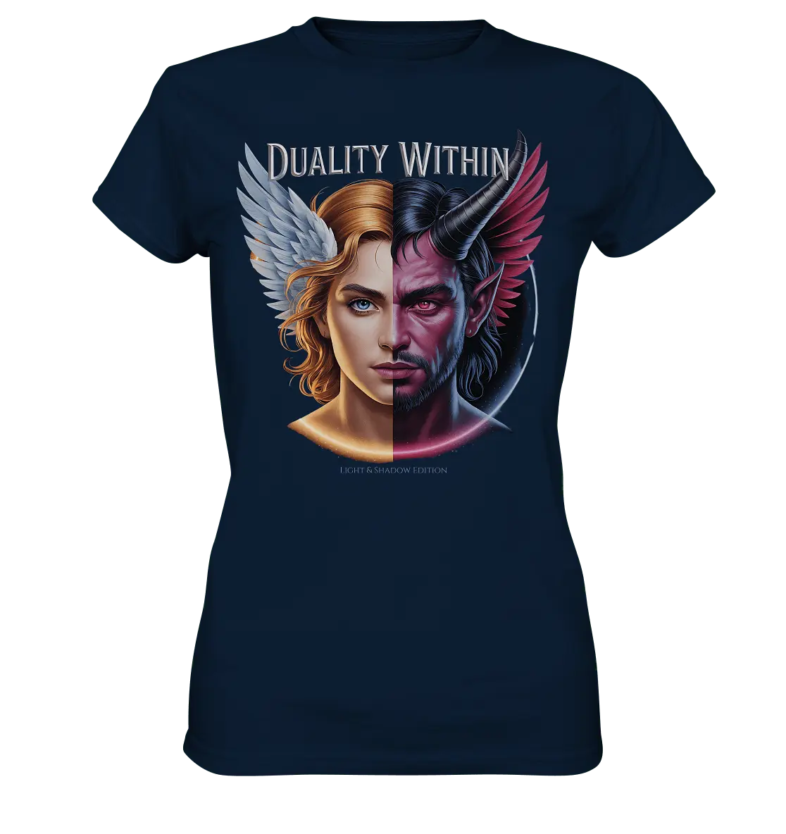Dualität in uns – Engel & Dämon im Gleichgewicht ???????? - Ladies Premium Shirt - Bright Lights Arts