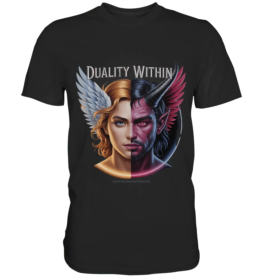 Dualität in uns – Engel & Dämon im Gleichgewicht ???????? - Premium Shirt - Bright Lights Arts