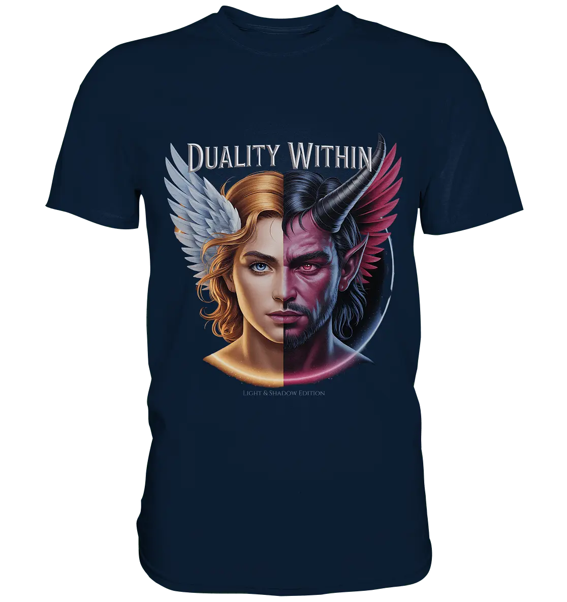 Dualität in uns – Engel & Dämon im Gleichgewicht ???????? - Premium Shirt - Bright Lights Arts