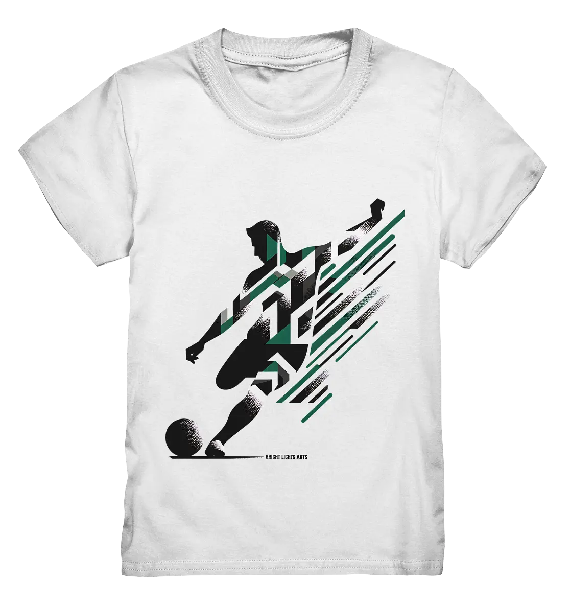 Dynamic Soccer Kick – Modernes Fußball-Design voller Energie - Kids Premium Shirt Bright Lights Arts