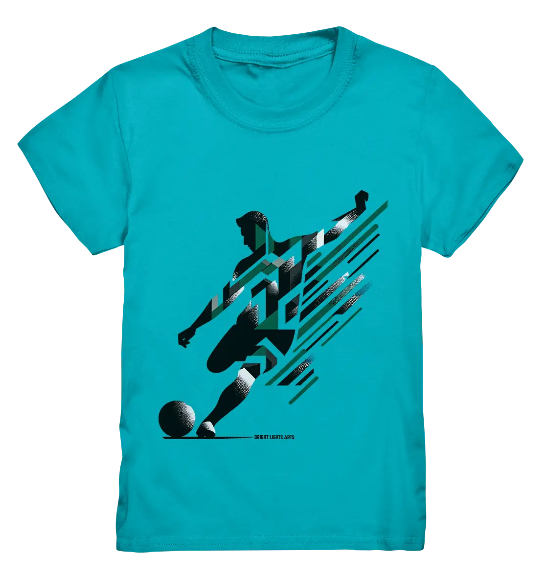 Dynamic Soccer Kick – Modernes Fußball-Design voller Energie - Kids Premium Shirt Bright Lights Arts