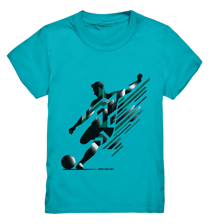 Dynamic Soccer Kick – Modernes Fußball-Design voller Energie - Kids Premium Shirt Bright Lights Arts