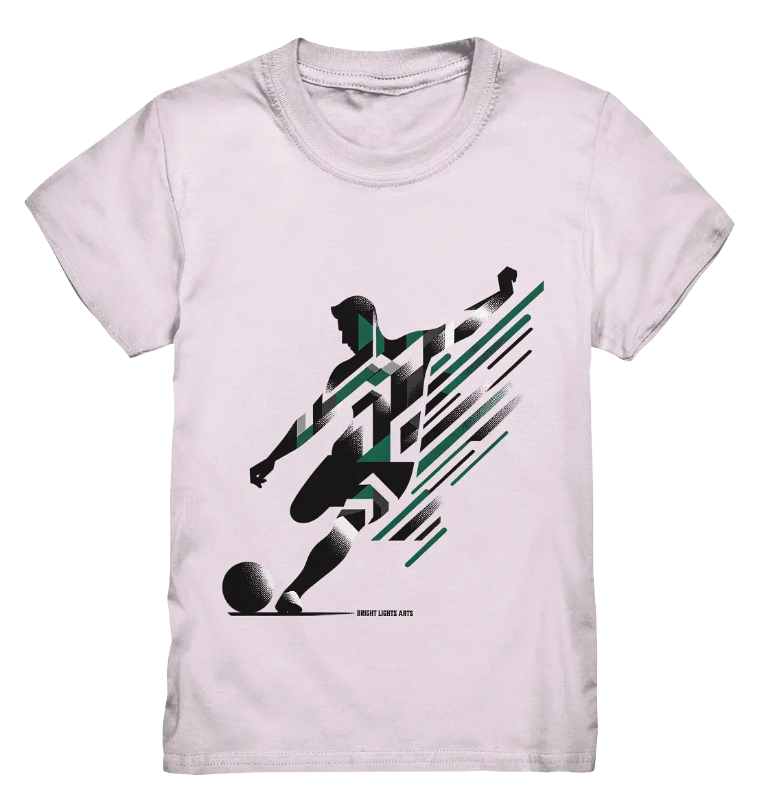 Dynamic Soccer Kick – Modernes Fußball-Design voller Energie - Kids Premium Shirt Bright Lights Arts