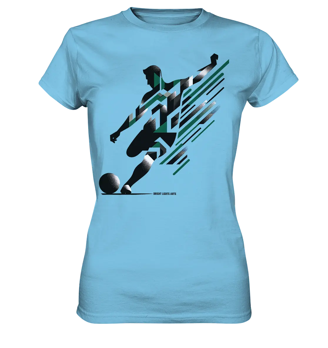 Dynamic Soccer Kick – Modernes Fußball-Design voller Energie - Ladies Premium Shirt Bright Lights Arts