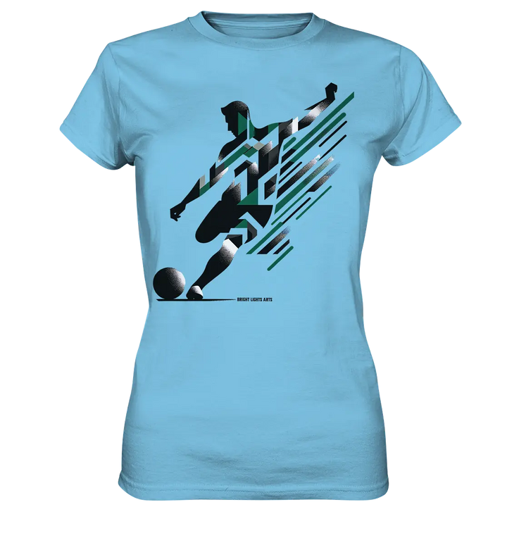 Dynamic Soccer Kick – Modernes Fußball-Design voller Energie - Ladies Premium Shirt Bright Lights Arts
