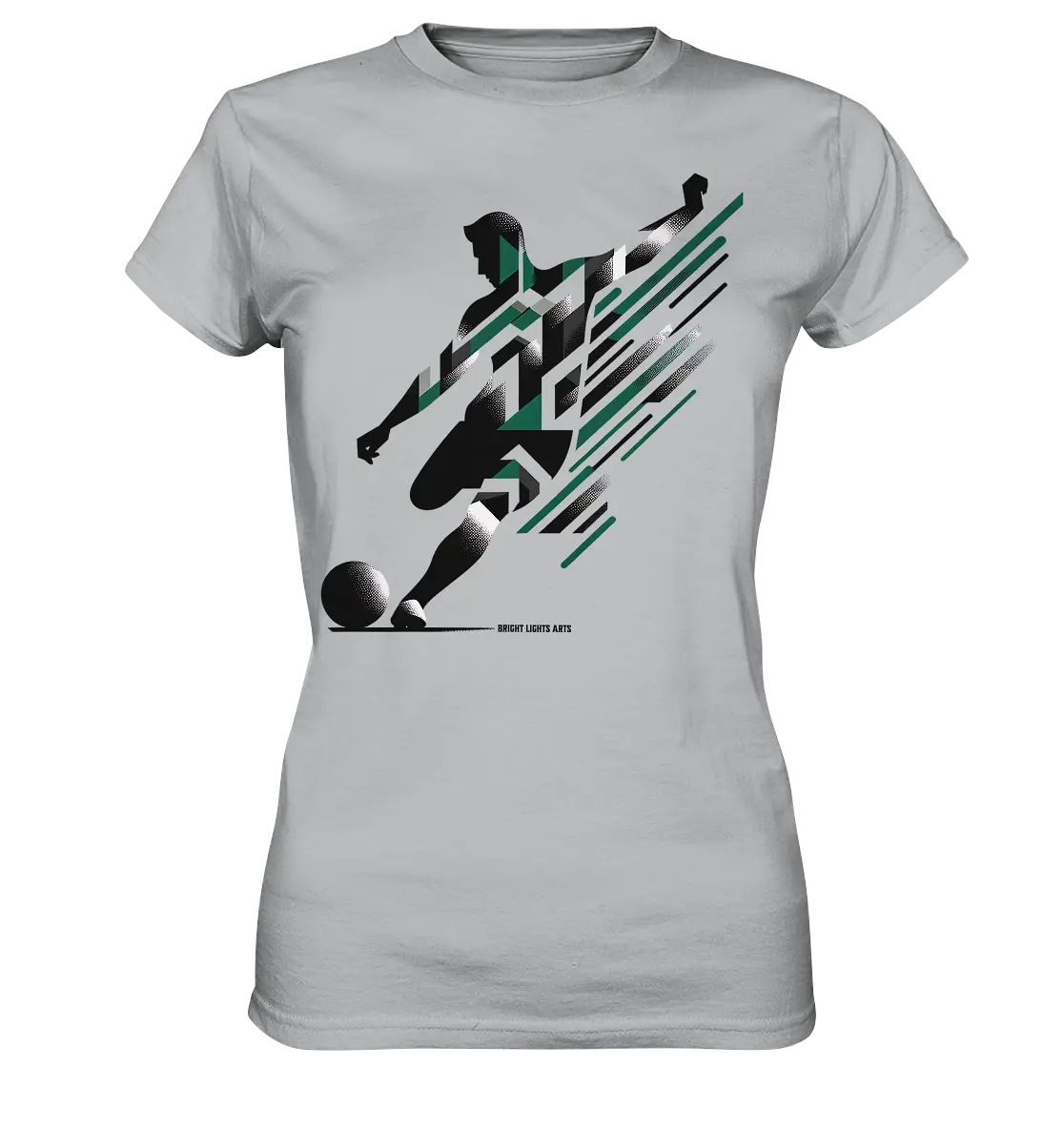 Dynamic Soccer Kick – Modernes Fußball-Design voller Energie - Ladies Premium Shirt Bright Lights Arts