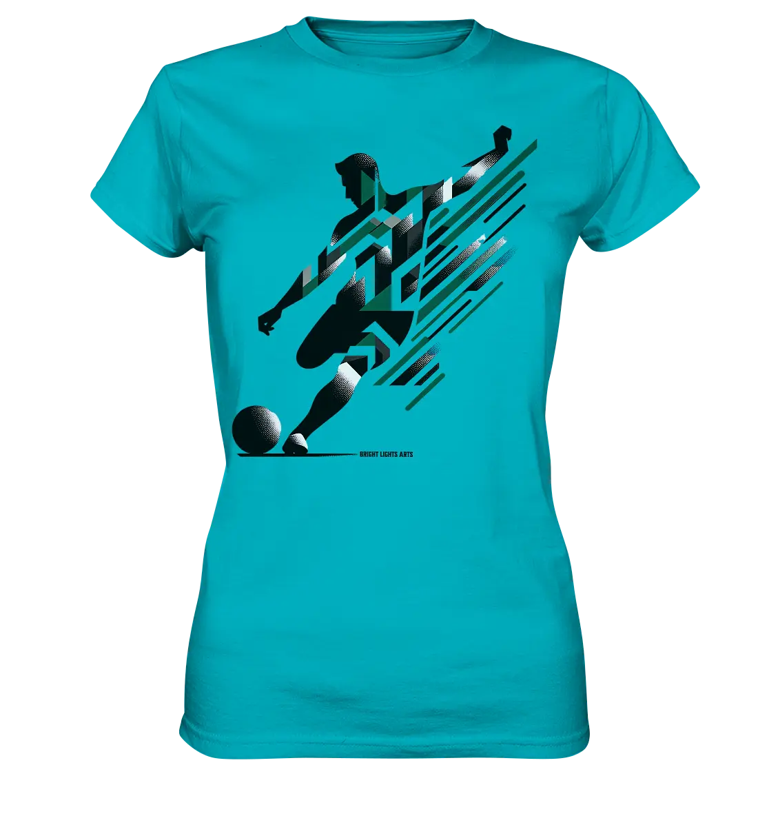 Dynamic Soccer Kick – Modernes Fußball-Design voller Energie - Ladies Premium Shirt Bright Lights Arts