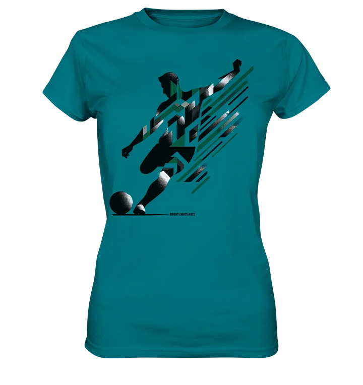 Dynamic Soccer Kick – Modernes Fußball-Design voller Energie - Ladies Premium Shirt Bright Lights Arts