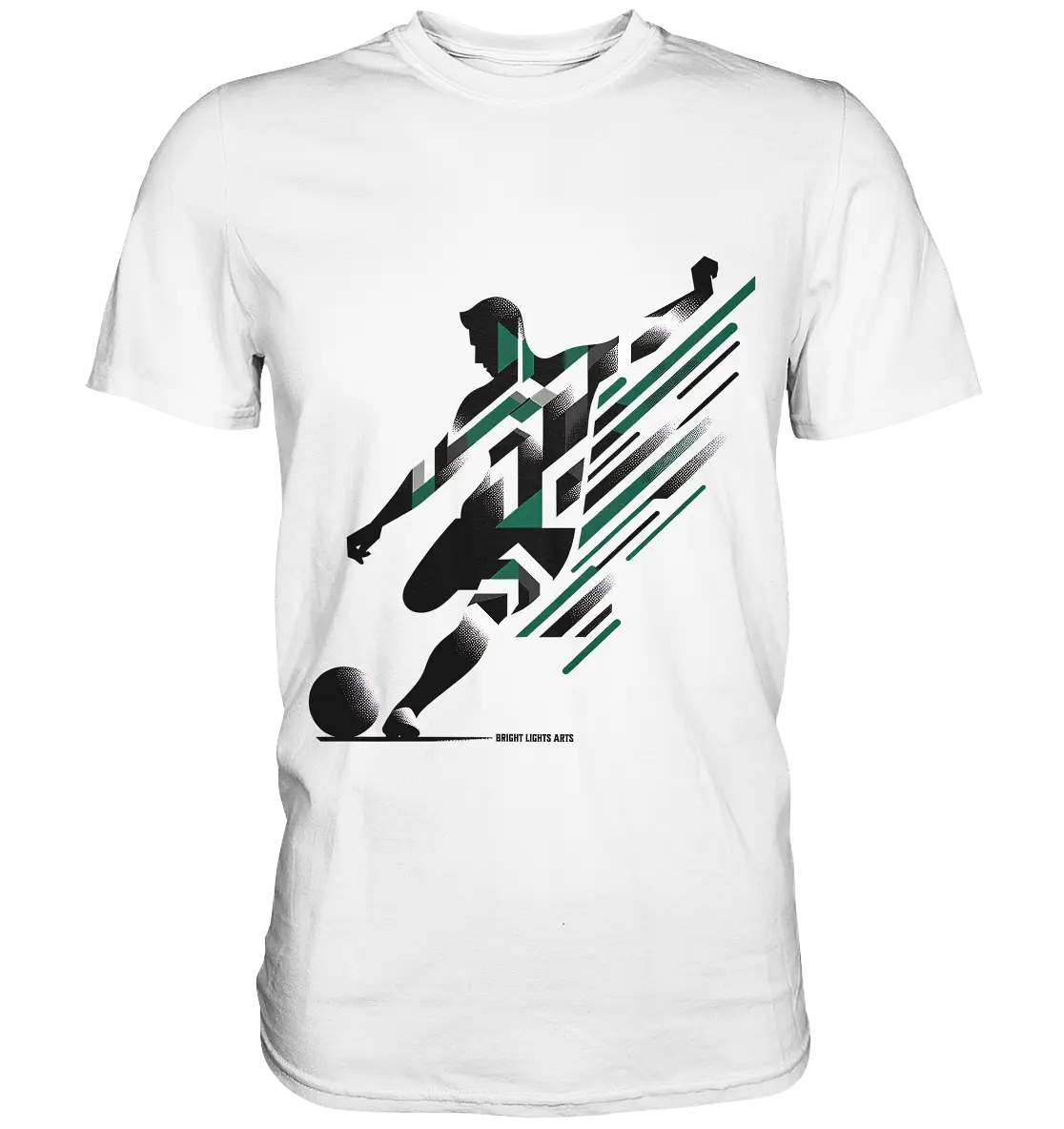 Dynamic Soccer Kick – Modernes Fußball-Design voller Energie - Premium Shirt Bright Lights Arts