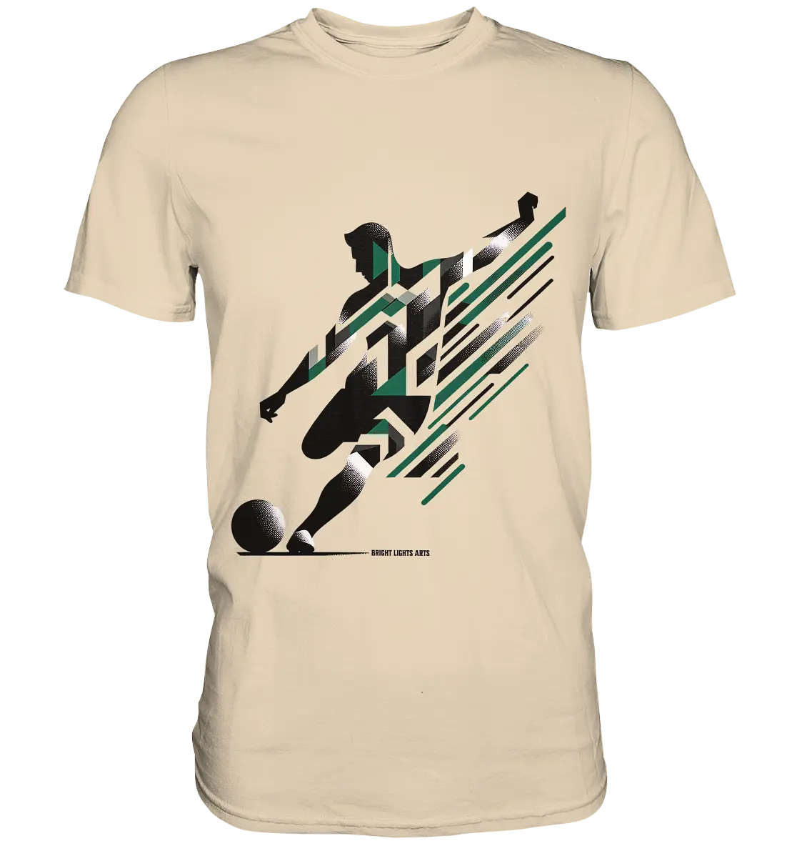 Dynamic Soccer Kick – Modernes Fußball-Design voller Energie - Premium Shirt Bright Lights Arts