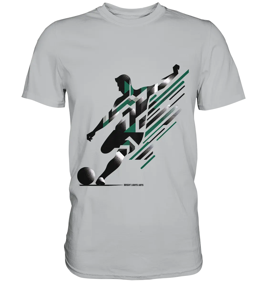 Dynamic Soccer Kick – Modernes Fußball-Design voller Energie - Premium Shirt Bright Lights Arts