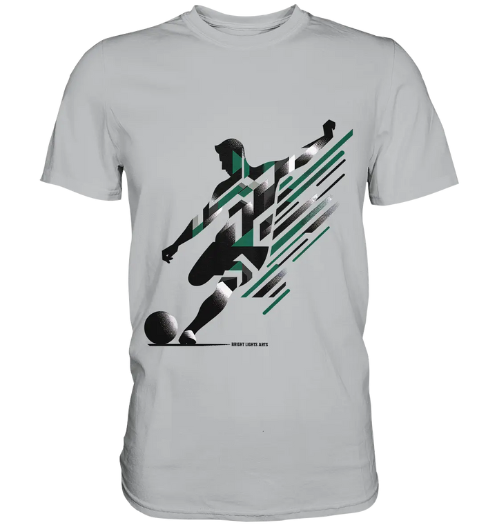 Dynamic Soccer Kick – Modernes Fußball-Design voller Energie - Premium Shirt Bright Lights Arts