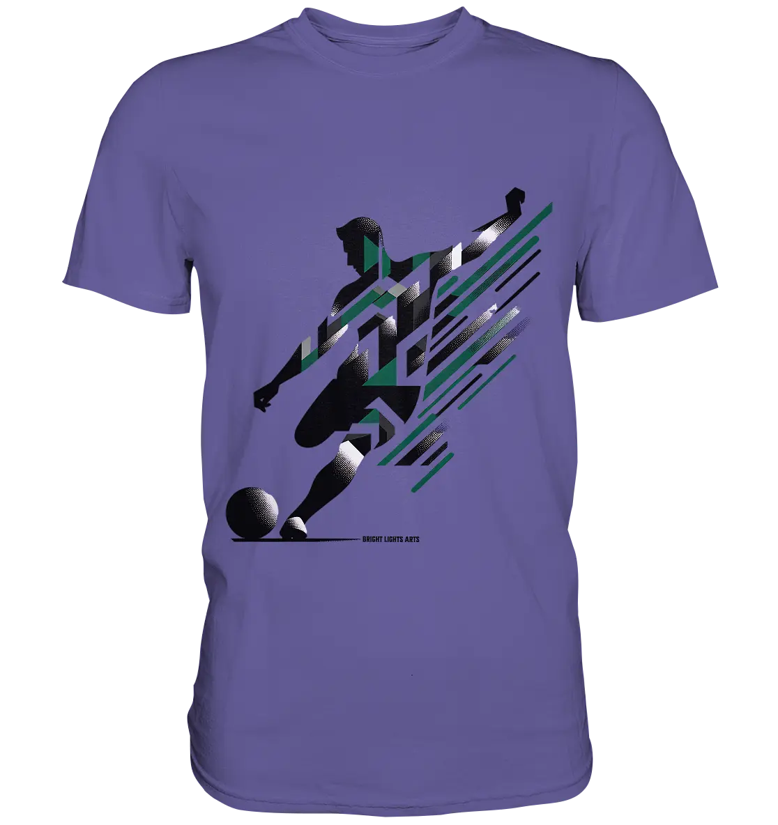 Dynamic Soccer Kick – Modernes Fußball-Design voller Energie - Premium Shirt Bright Lights Arts