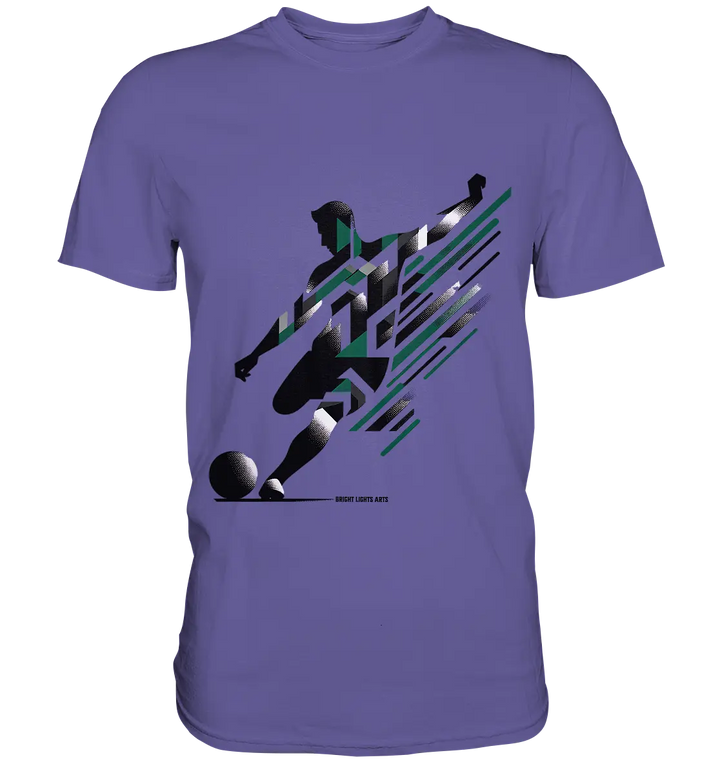 Dynamic Soccer Kick – Modernes Fußball-Design voller Energie - Premium Shirt Bright Lights Arts