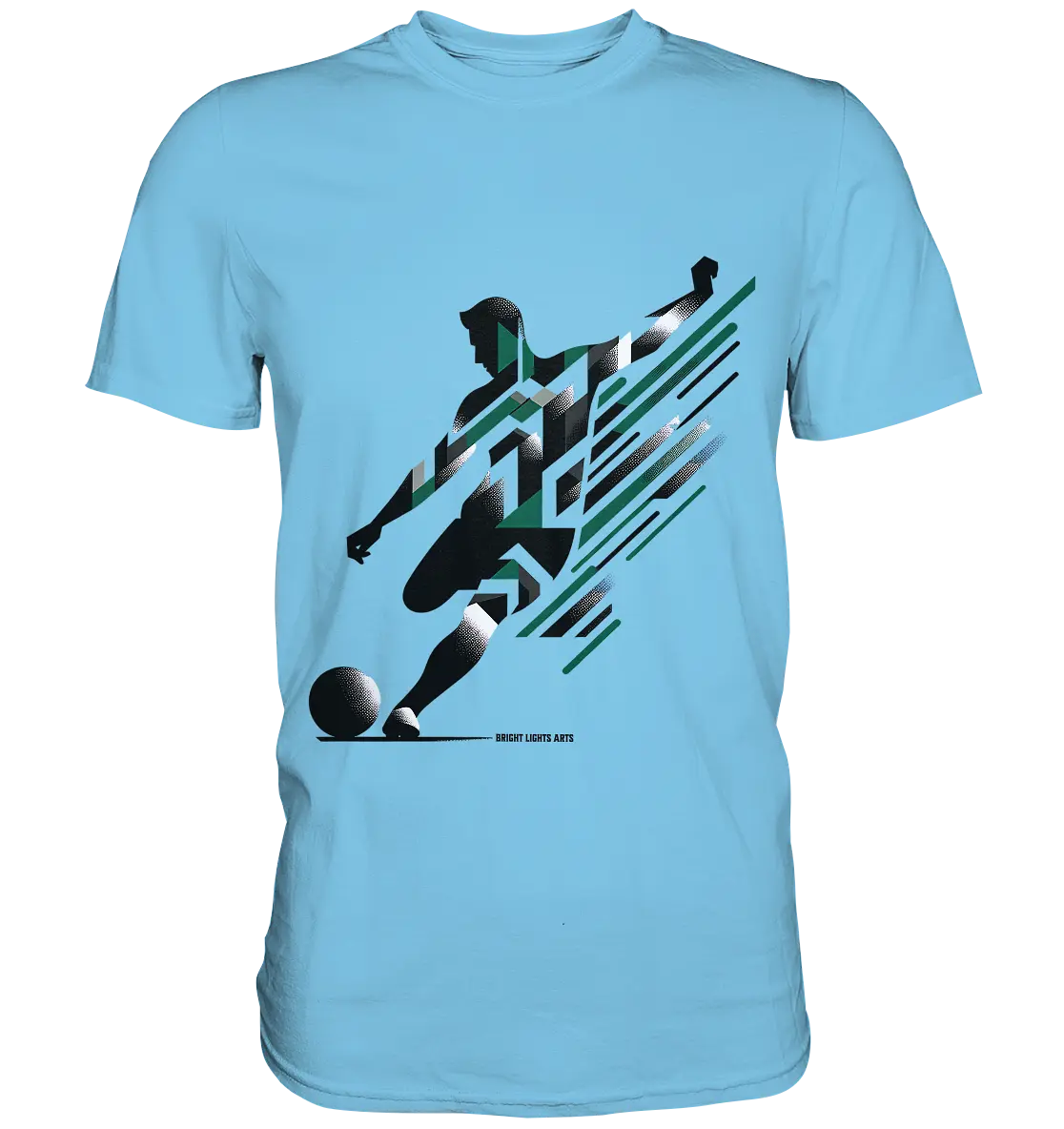 Dynamic Soccer Kick – Modernes Fußball-Design voller Energie - Premium Shirt Bright Lights Arts