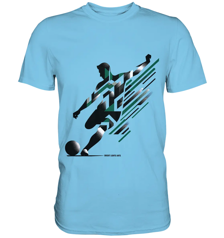 Dynamic Soccer Kick – Modernes Fußball-Design voller Energie - Premium Shirt Bright Lights Arts