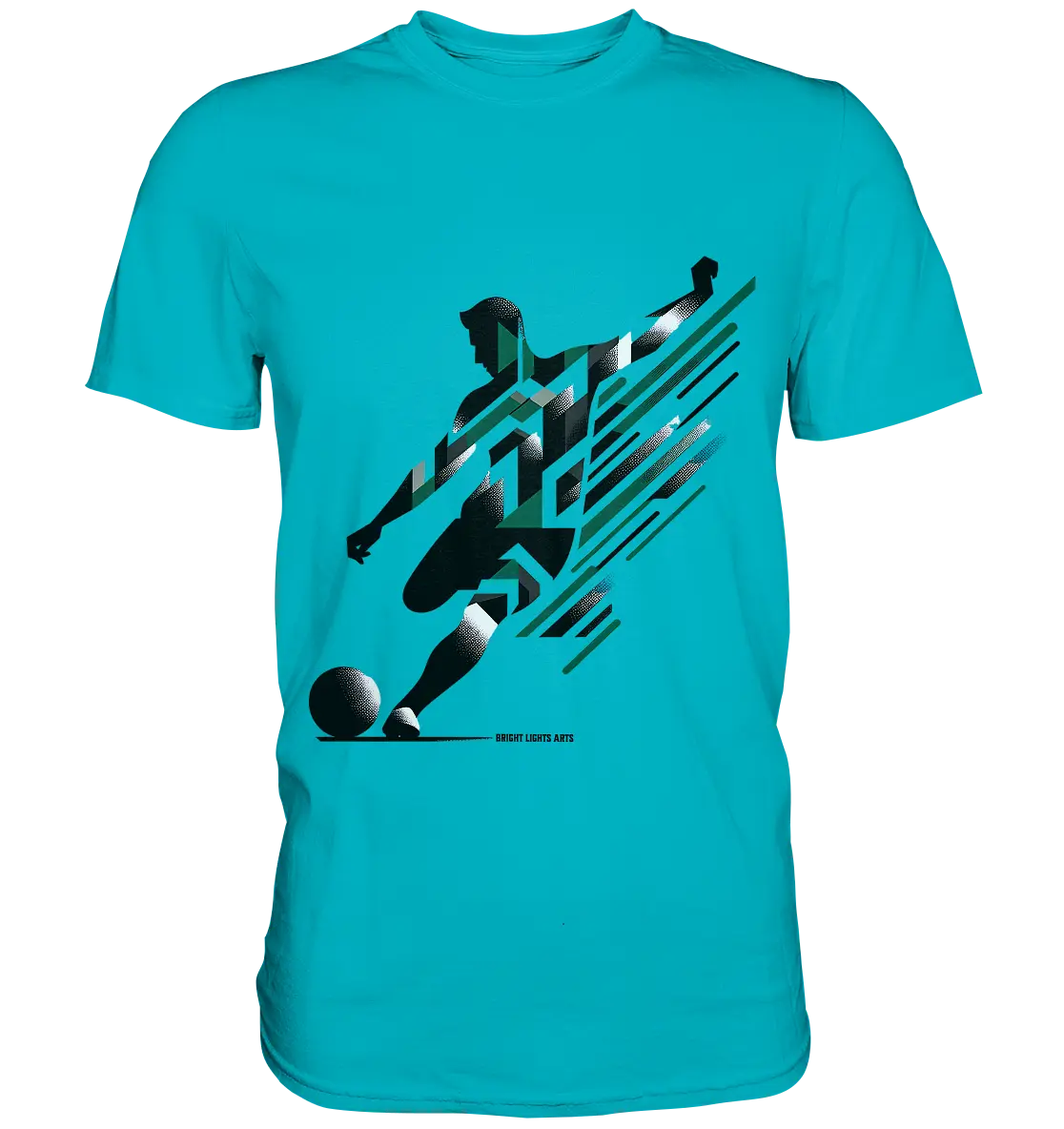 Dynamic Soccer Kick – Modernes Fußball-Design voller Energie - Premium Shirt Bright Lights Arts