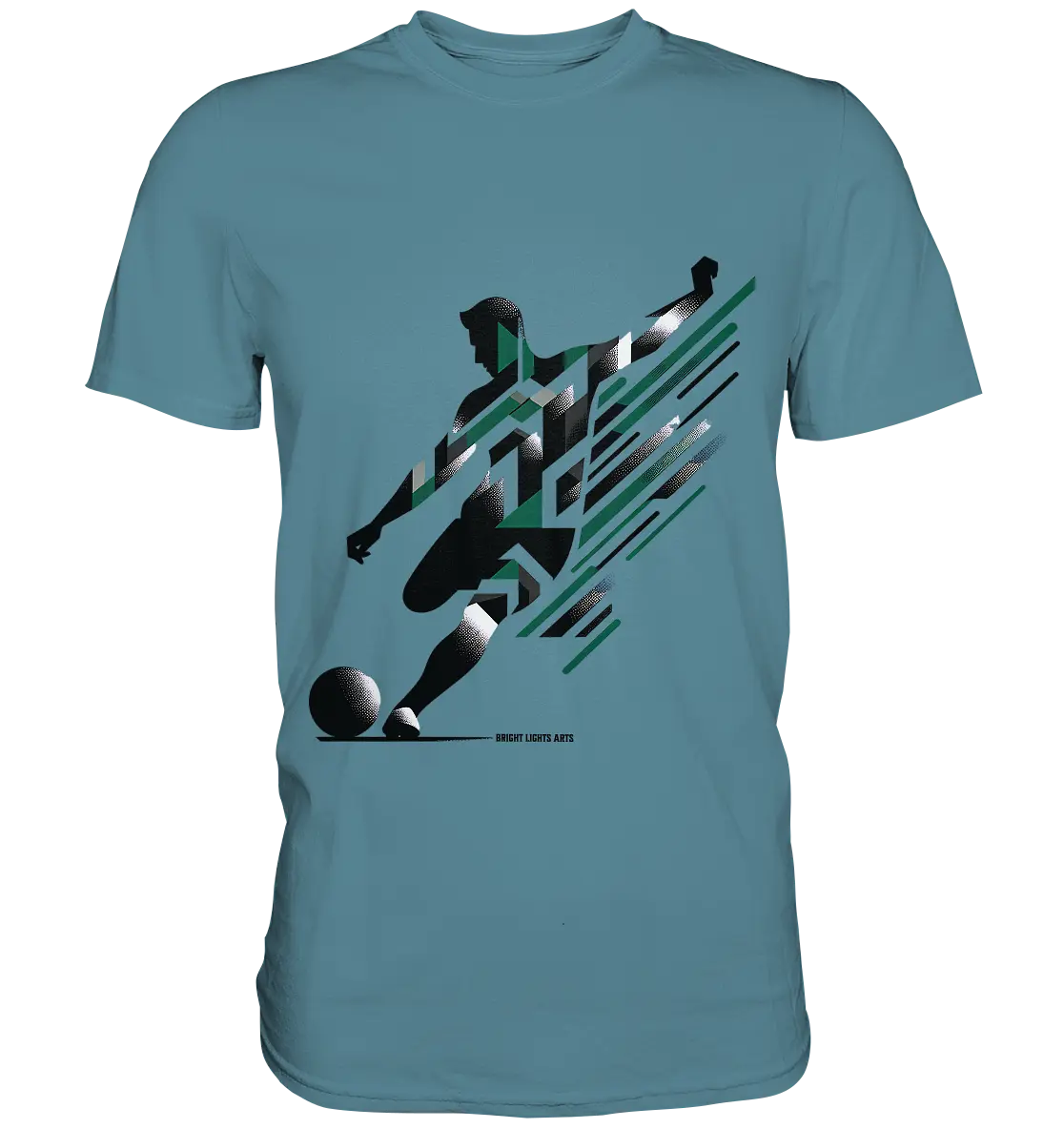 Dynamic Soccer Kick – Modernes Fußball-Design voller Energie - Premium Shirt Bright Lights Arts