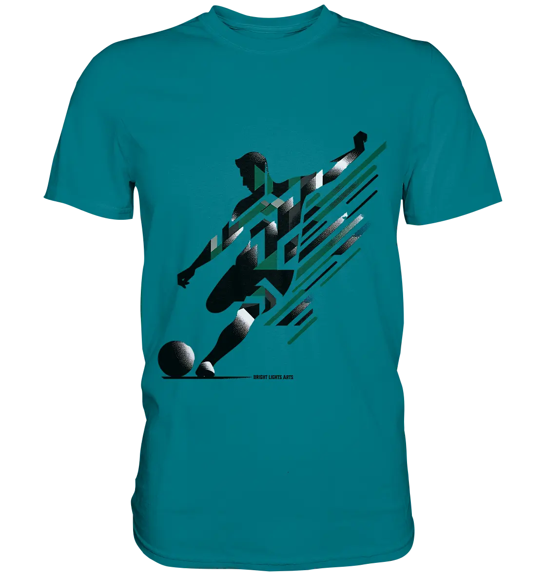 Dynamic Soccer Kick – Modernes Fußball-Design voller Energie - Premium Shirt Bright Lights Arts