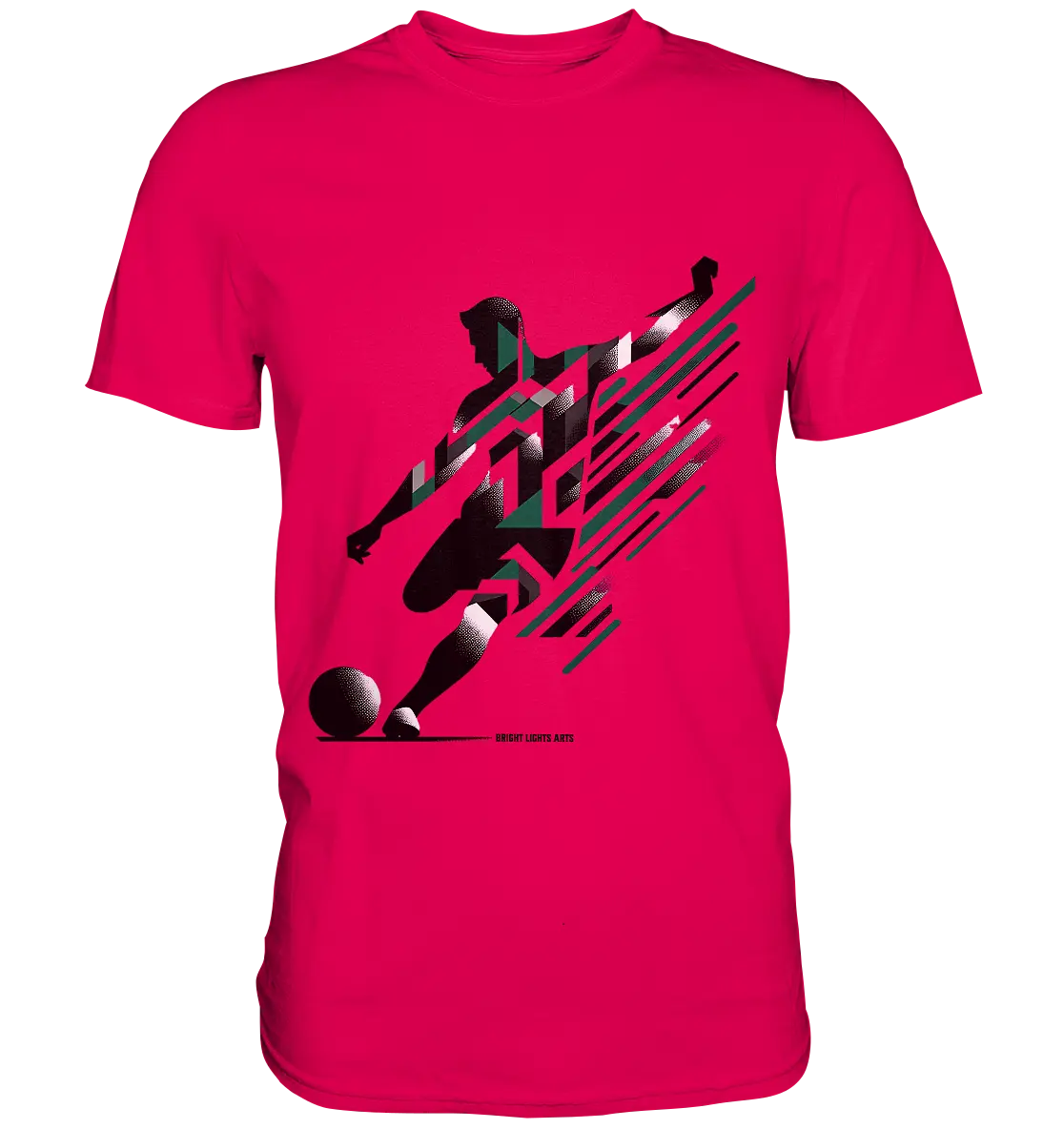 Dynamic Soccer Kick – Modernes Fußball-Design voller Energie - Premium Shirt Bright Lights Arts