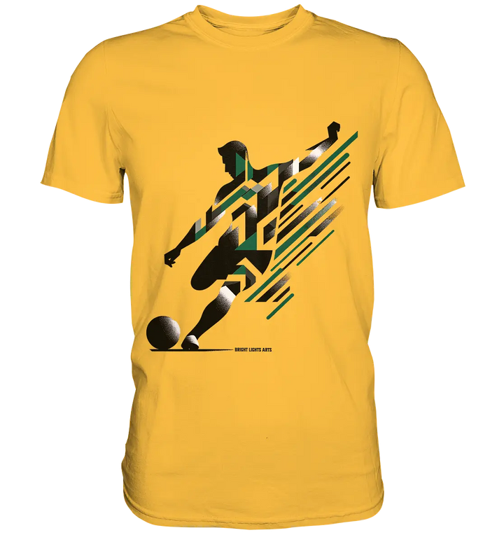 Dynamic Soccer Kick – Modernes Fußball-Design voller Energie - Premium Shirt Bright Lights Arts
