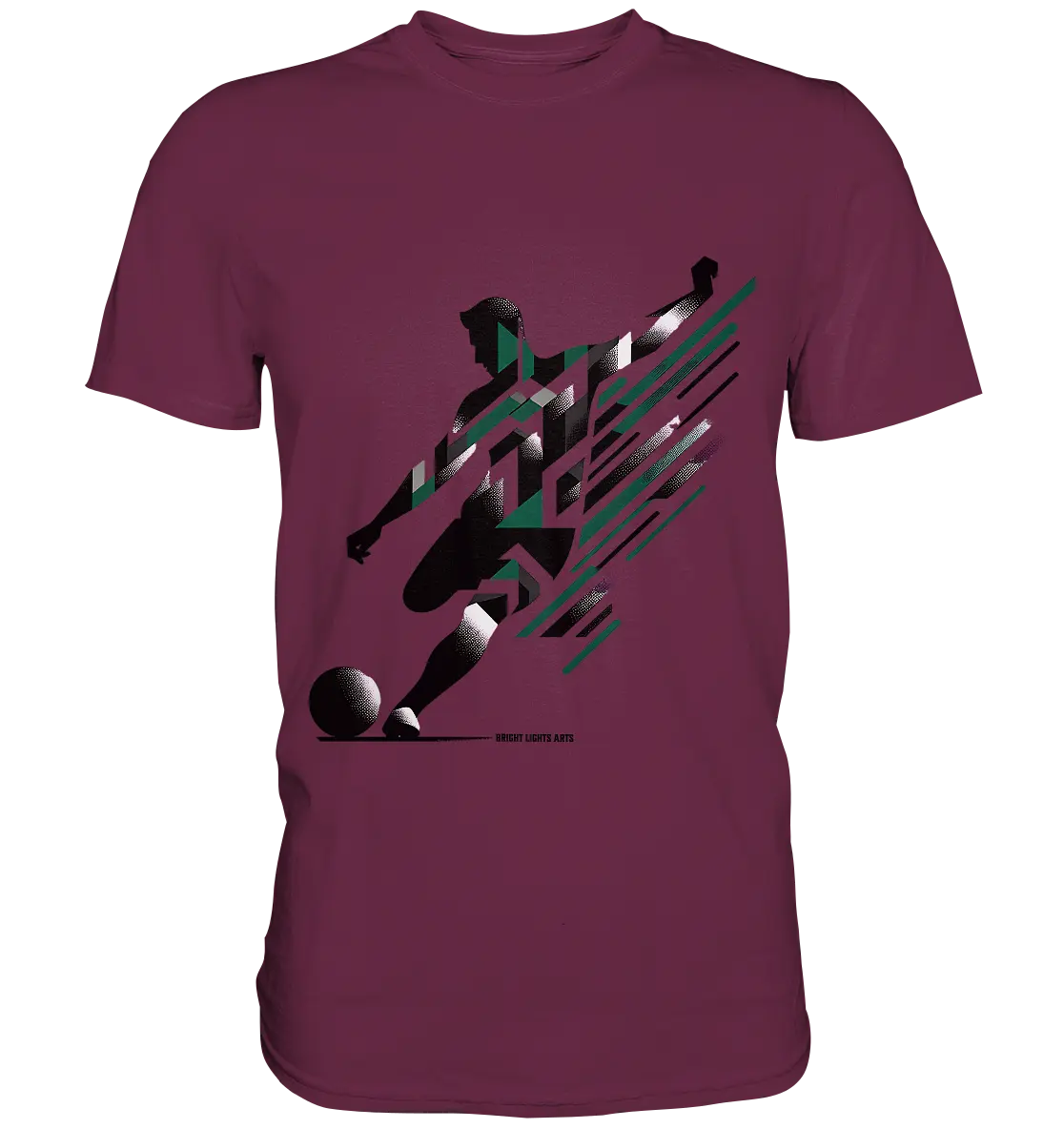 Dynamic Soccer Kick – Modernes Fußball-Design voller Energie - Premium Shirt Bright Lights Arts
