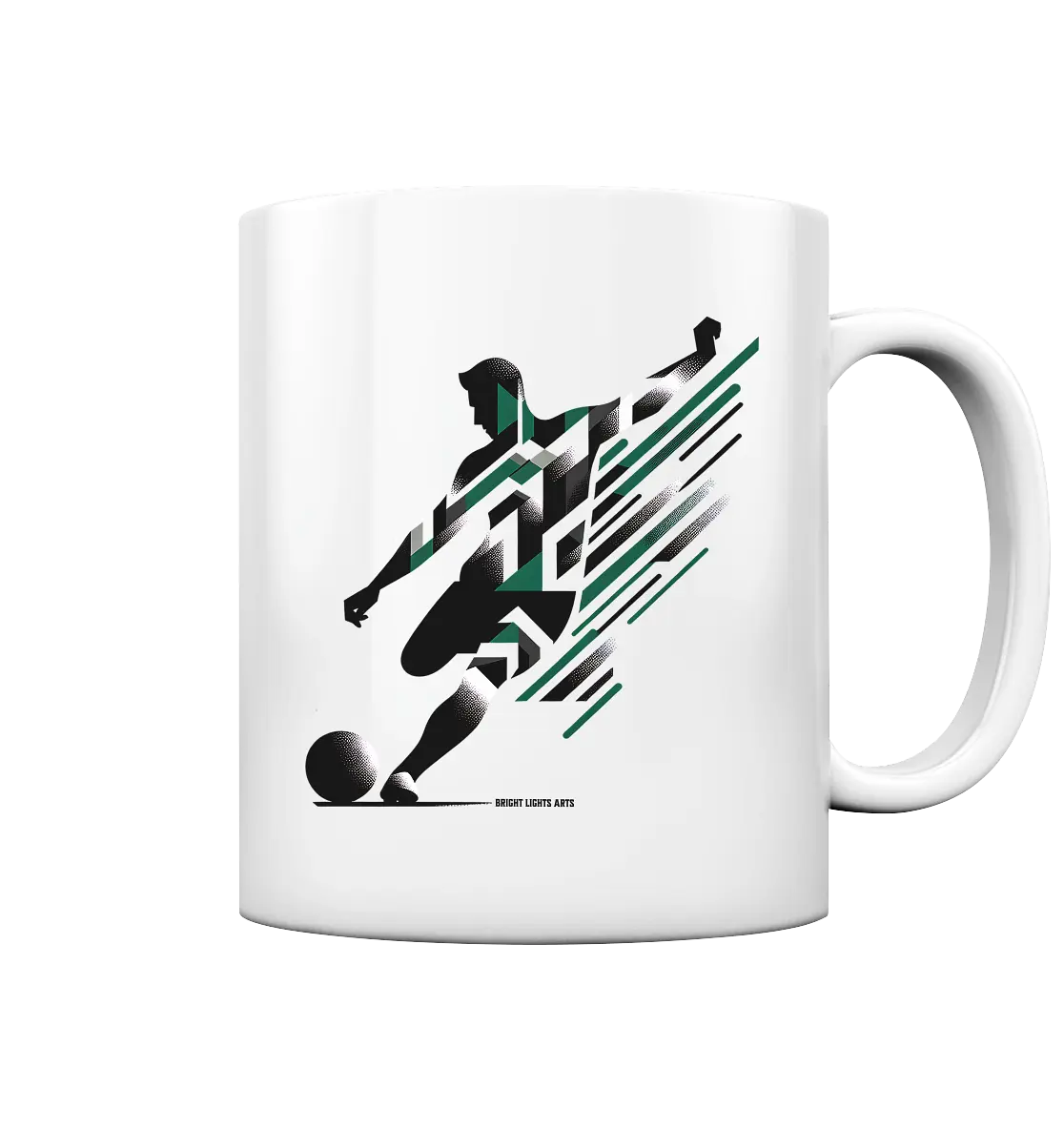 Dynamic Soccer Kick – Modernes Fußball-Design voller Energie - Tasse glossy Bright Lights Arts