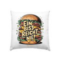 Ein Biss reicht nie – Der ultimative Burger - Kissen 40x40cm Bright Lights Arts