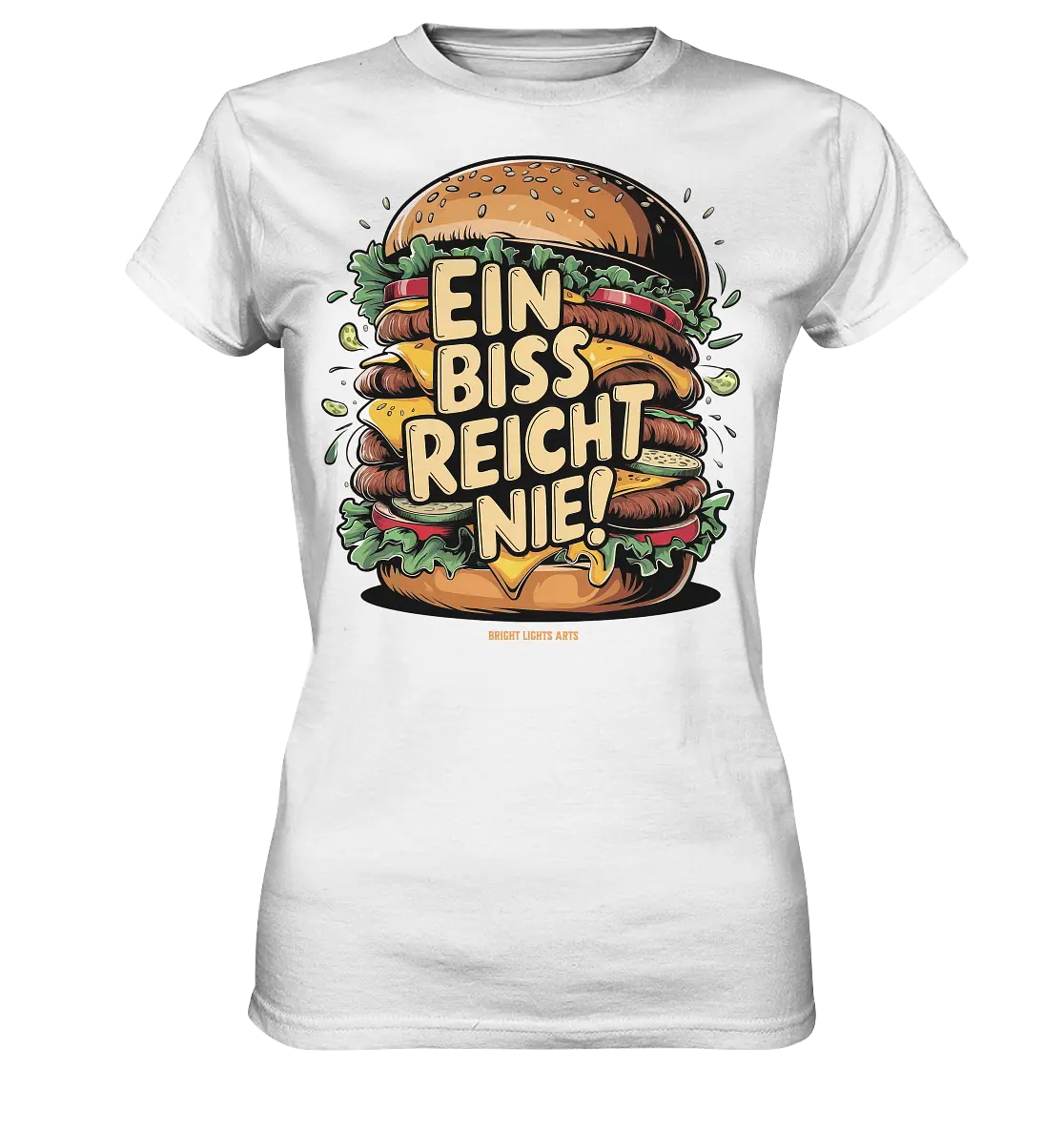 Ein Biss reicht nie – Der ultimative Burger - Ladies Premium Shirt Bright Lights Arts