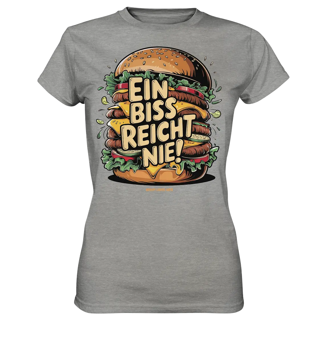 Ein Biss reicht nie – Der ultimative Burger - Ladies Premium Shirt Bright Lights Arts
