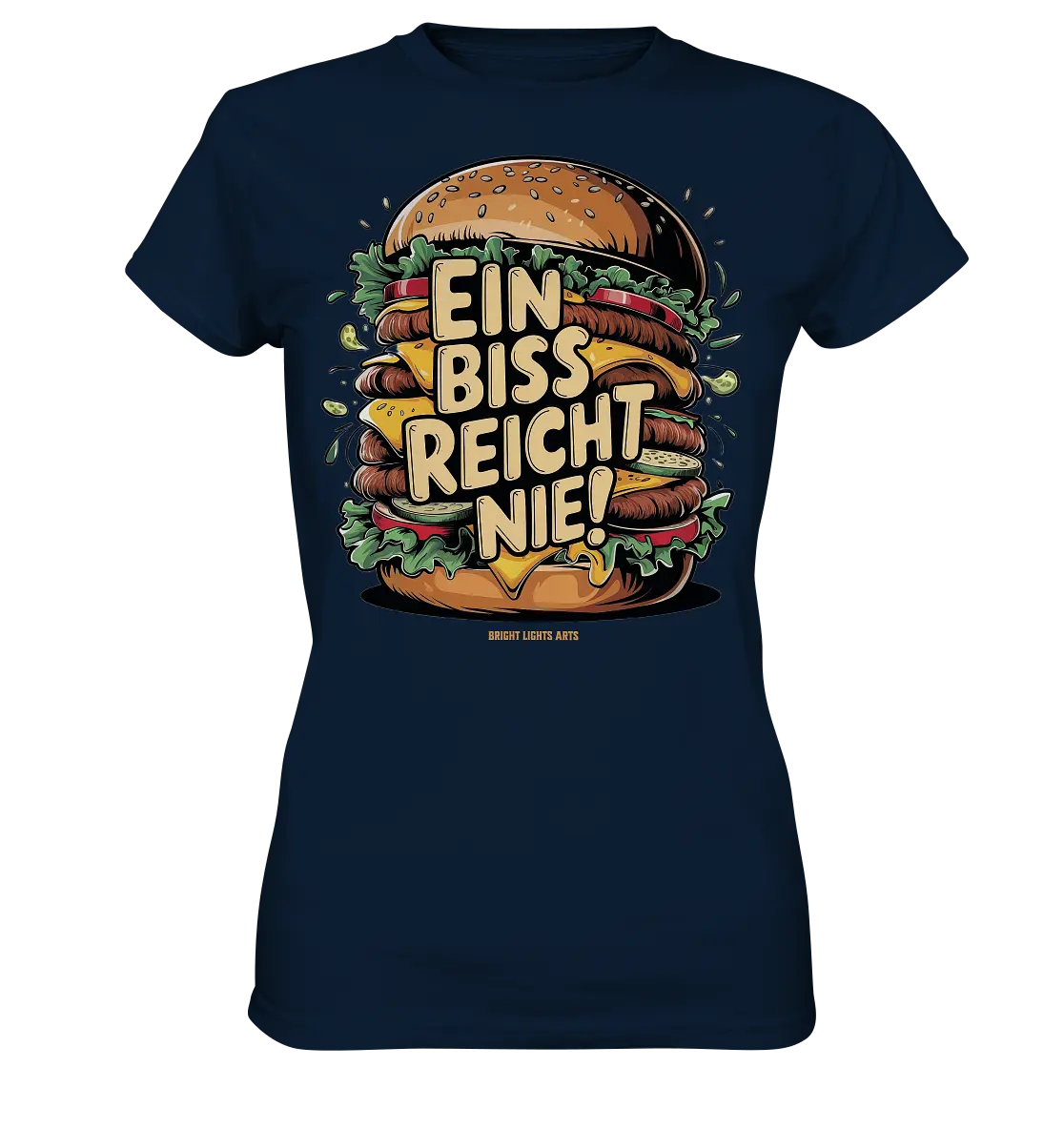Ein Biss reicht nie – Der ultimative Burger - Ladies Premium Shirt Bright Lights Arts