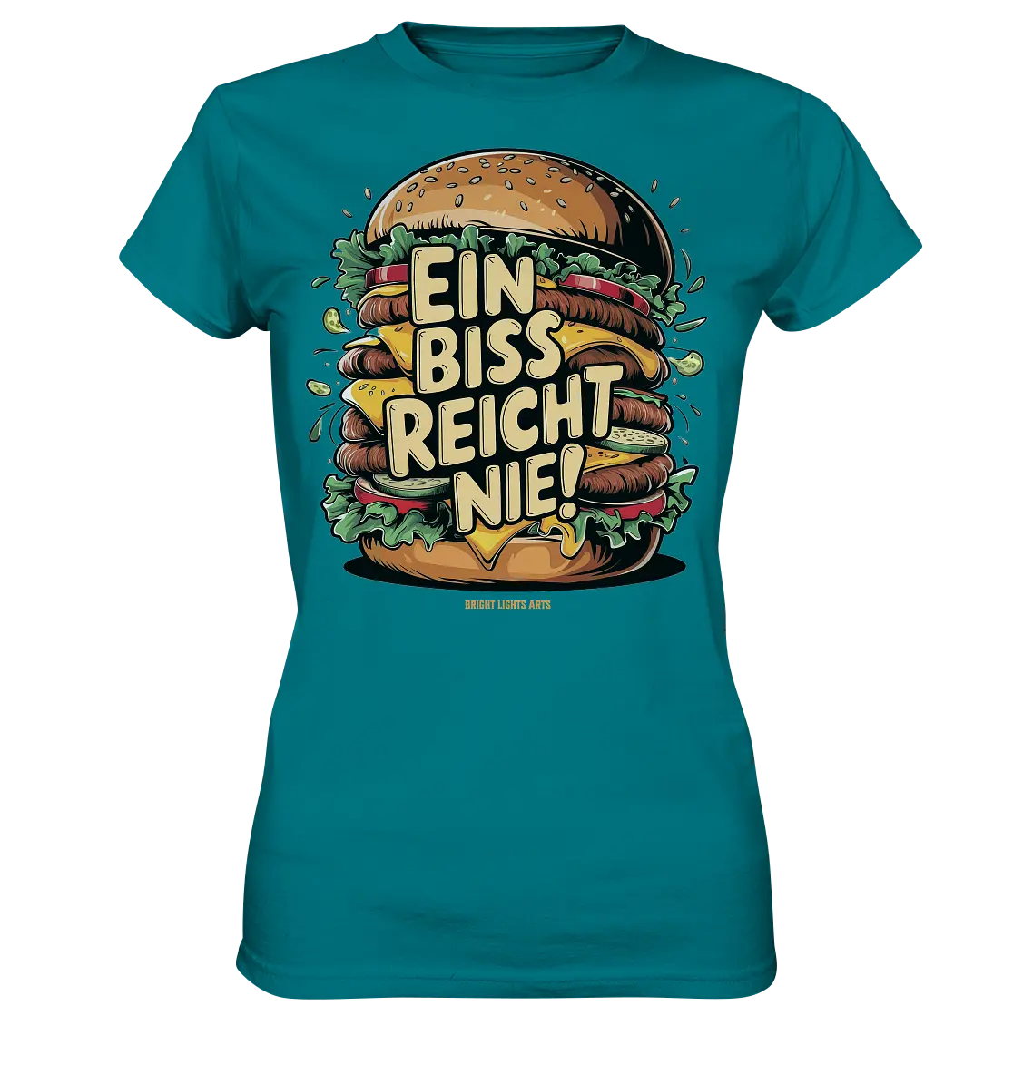 Ein Biss reicht nie – Der ultimative Burger - Ladies Premium Shirt Bright Lights Arts
