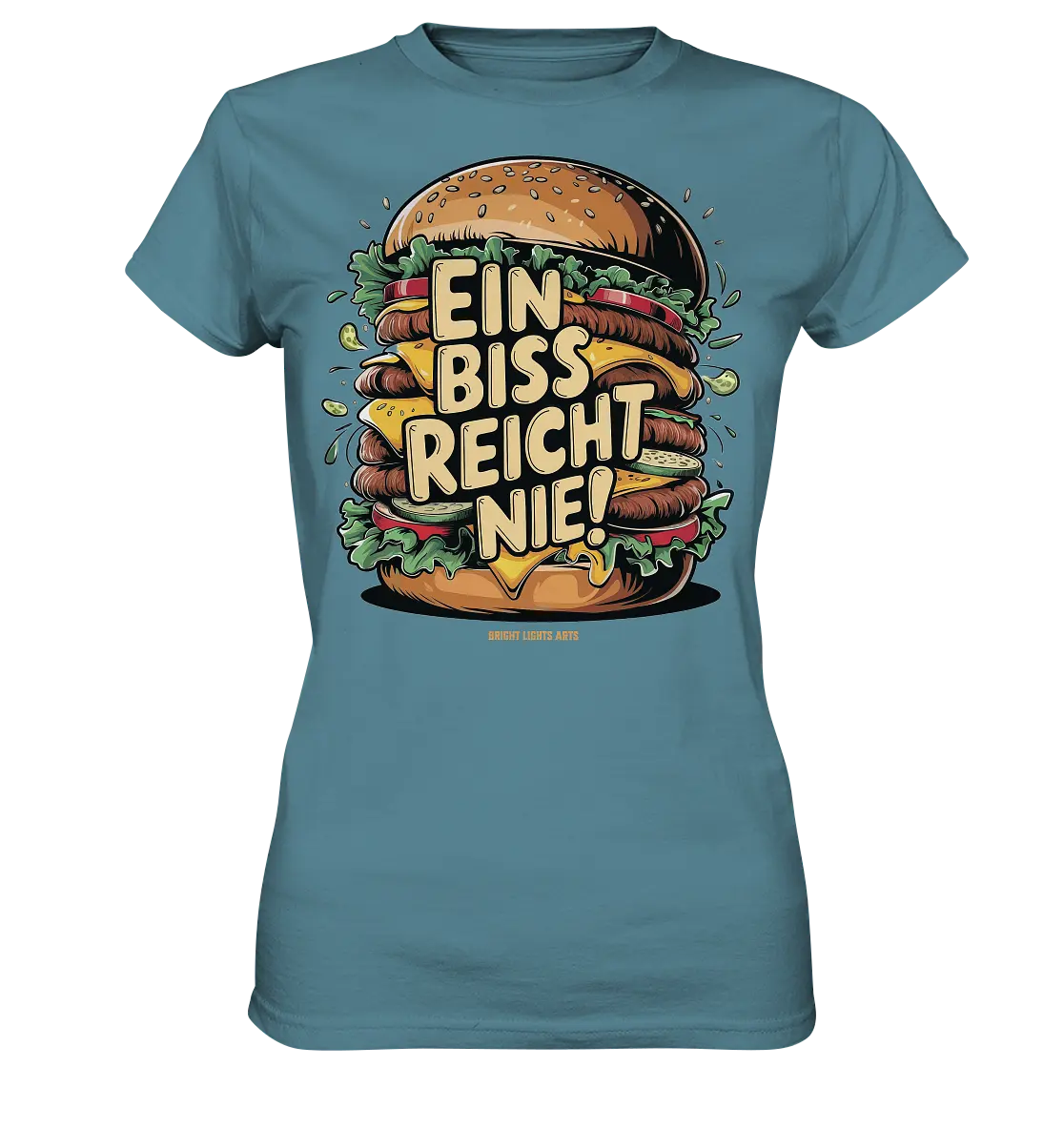 Ein Biss reicht nie – Der ultimative Burger - Ladies Premium Shirt Bright Lights Arts