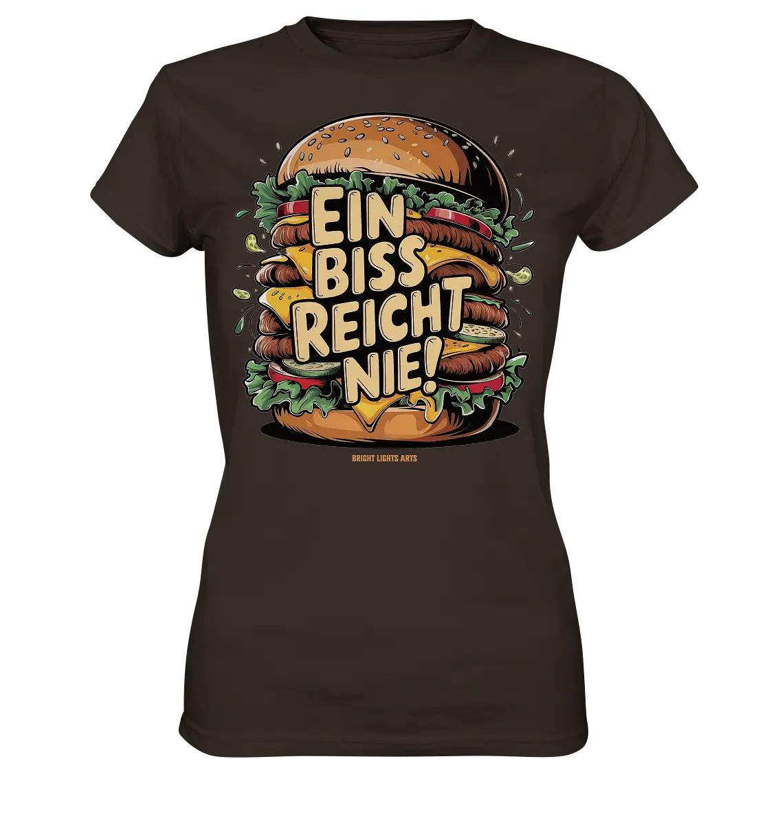 Ein Biss reicht nie – Der ultimative Burger - Ladies Premium Shirt Bright Lights Arts