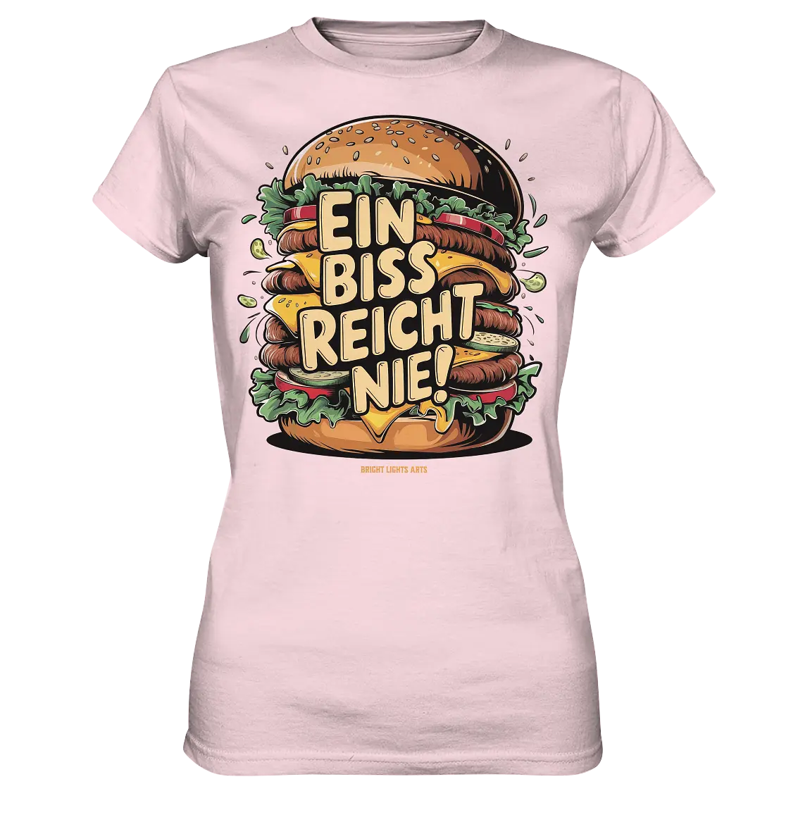 Ein Biss reicht nie – Der ultimative Burger - Ladies Premium Shirt Bright Lights Arts