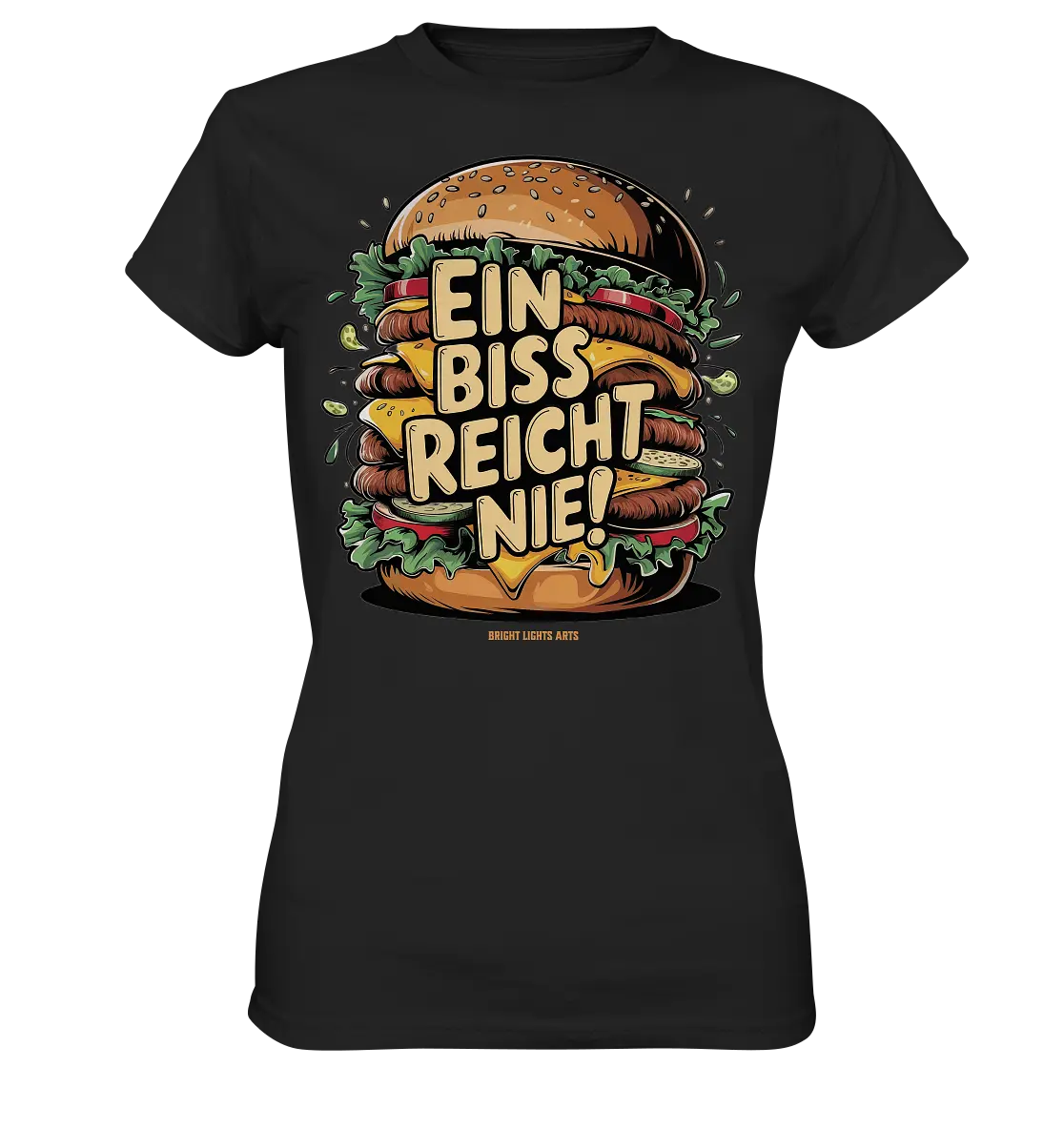 Ein Biss reicht nie – Der ultimative Burger - Ladies Premium Shirt Bright Lights Arts