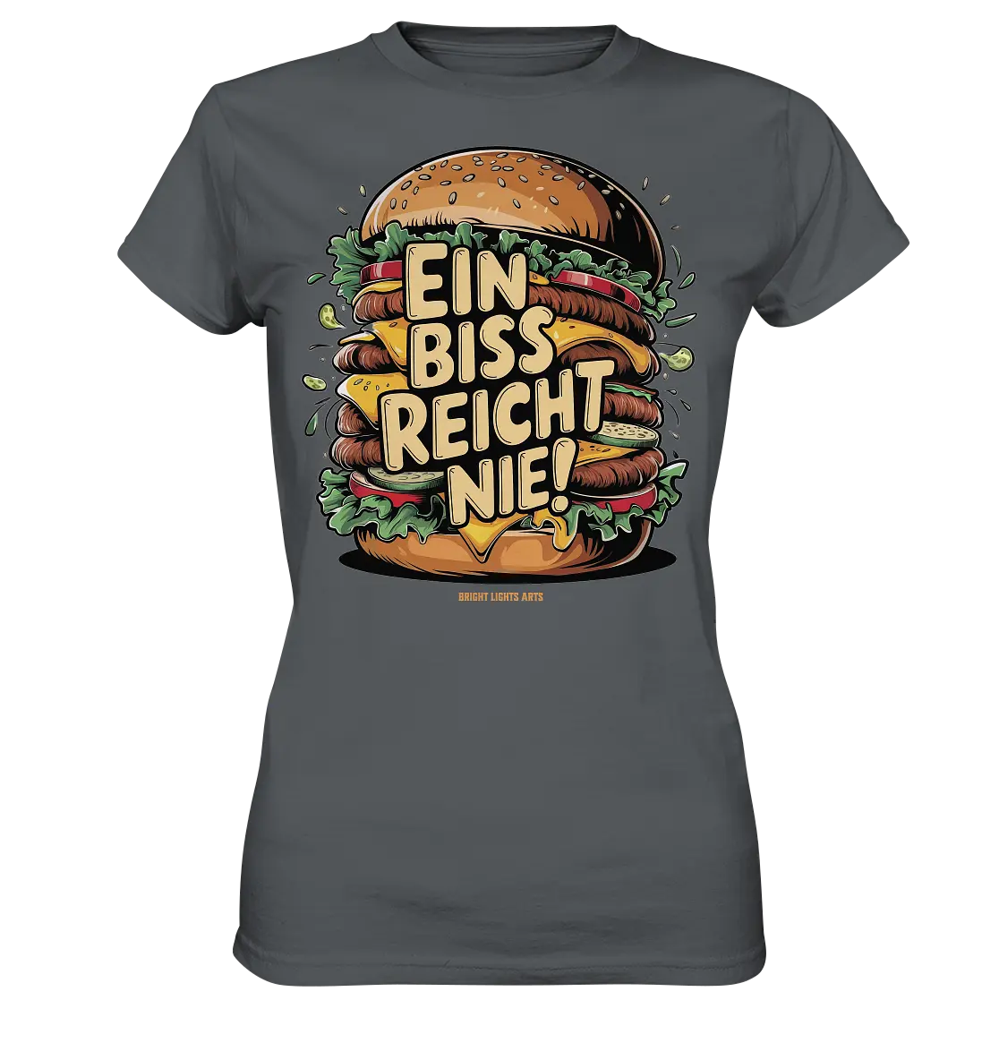 Ein Biss reicht nie – Der ultimative Burger - Ladies Premium Shirt Bright Lights Arts
