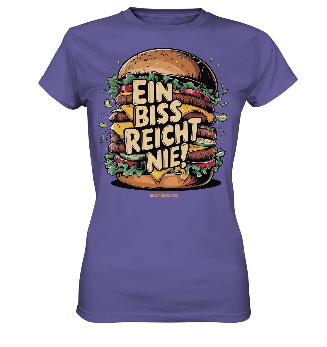Ein Biss reicht nie – Der ultimative Burger - Ladies Premium Shirt Bright Lights Arts