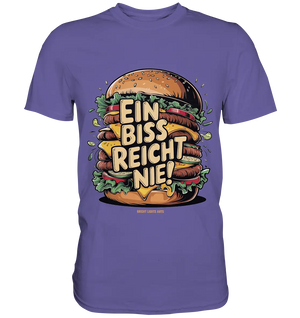 Ein Biss reicht nie – Der ultimative Burger - Premium Shirt Bright Lights Arts