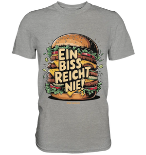 Ein Biss reicht nie – Der ultimative Burger - Premium Shirt Bright Lights Arts