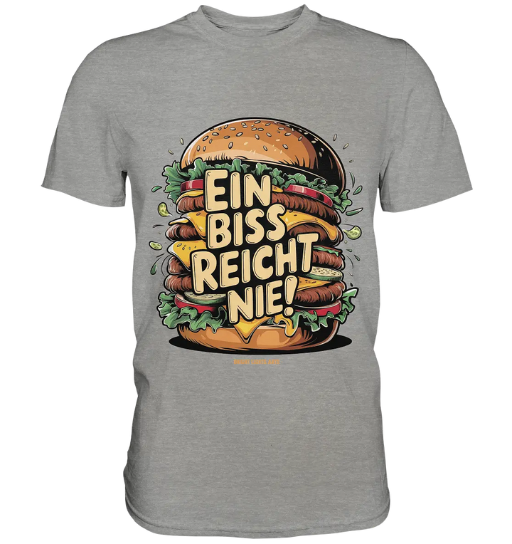 Ein Biss reicht nie – Der ultimative Burger - Premium Shirt Bright Lights Arts