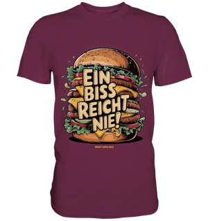 Ein Biss reicht nie – Der ultimative Burger - Premium Shirt Bright Lights Arts