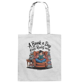 Ein Buch am Tag – Fantasie statt Realität - Baumwolltasche Bright Lights Arts