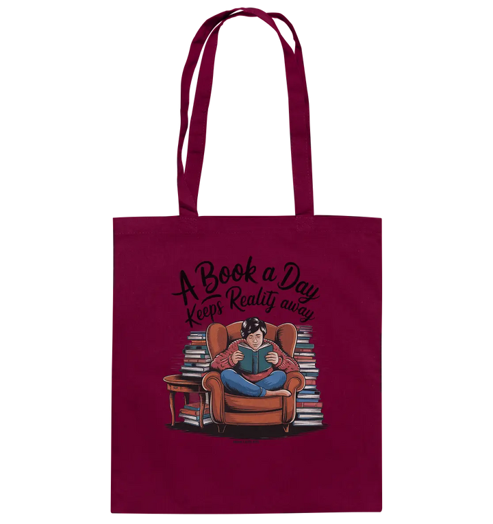 Ein Buch am Tag – Fantasie statt Realität - Baumwolltasche Bright Lights Arts