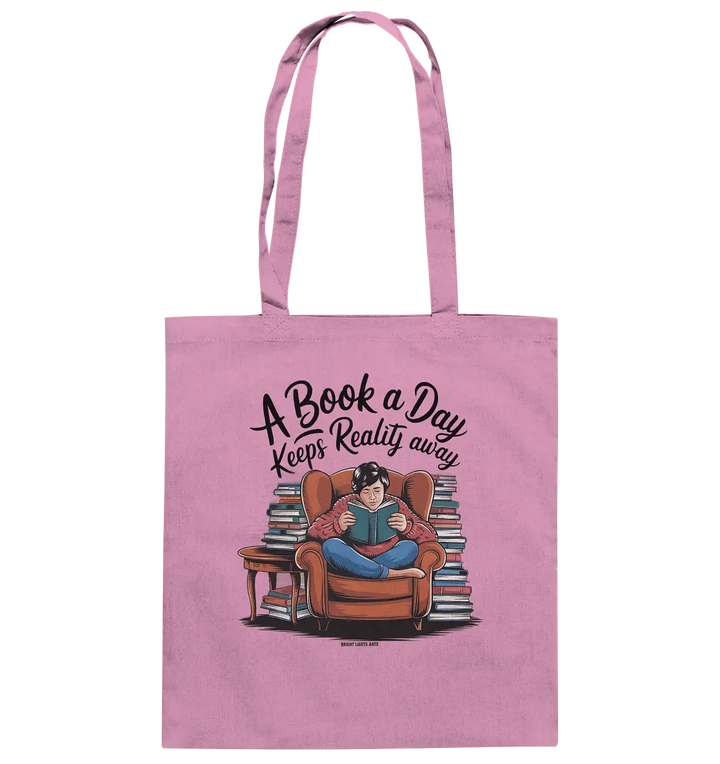 Ein Buch am Tag – Fantasie statt Realität - Baumwolltasche Bright Lights Arts