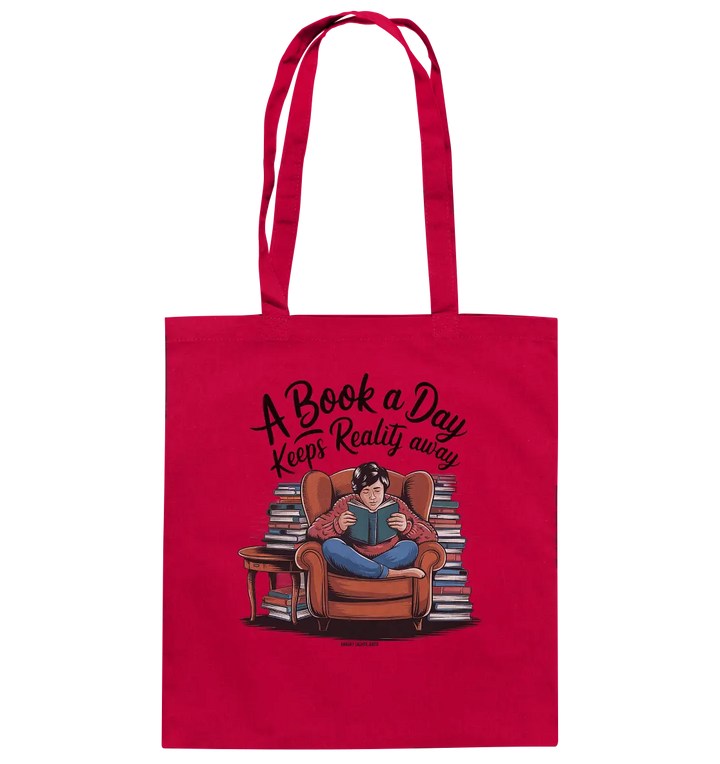 Ein Buch am Tag – Fantasie statt Realität - Baumwolltasche Bright Lights Arts